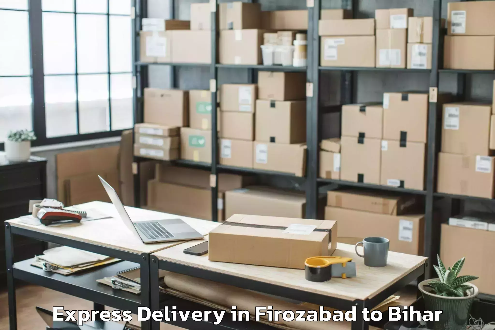 Easy Firozabad to Kursela Express Delivery Booking